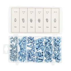 Hydraulic Grease Zerk Fitting 110-Piece Kit Straight, 90, 45 Degree ABN 0655-9329_PARENT -Injen Technology Shop abn 0655 4 large