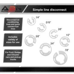 SAE Auto Air Conditioner AC & Gas Line Quick Disconnect Tool Kit Set ABN 2333 -Injen Technology Shop abn 2333 4 large