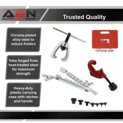 Double Flaring Tool Kit With Brake Line Bender Flare Tool And Cutter ABN 3056 -Injen Technology Shop abn 3056 4 large