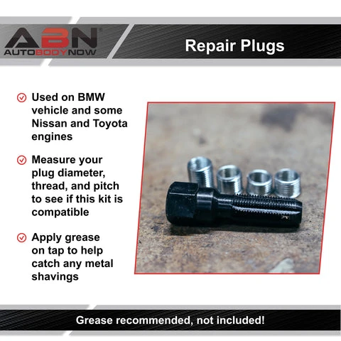Spark Plug Thread Repair Kit, 14mm Reamer Thread Repair Tool & Inserts ABN 8923 5 Spark Plug Thread Repair Kit, 14mm Reamer Thread Repair Tool & Inserts ABN 8923 - Image 5