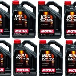 Motul 102898 Set Of 8 8100 ECO-nergy 5W-30 Motor Oil 5-Liter Bottles