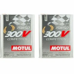Motul 300V COMPETITION 15W50 2L Full Synthetic ESTER Engine Motor Oil (2 Cans)