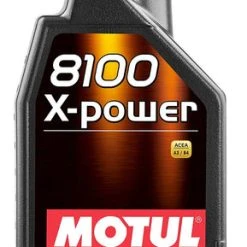 Motul 106142 8100 10W60 X-Power Synthetic Engine Oil-A3/B4 1-Liter, 33.81 Fl.oz