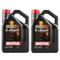 Motul 8100 X-CLEAN + 5W30 - 10 Liters - Full Synthetic Engine Motor Oil (2 X 5L)
