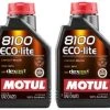Motul 108534 Set Of 4 8100 ECO-lite 0W-20 Motor Oil 1-Liter Bottles
