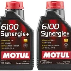 Motul 108646 Set Of 4 6100 Synergie+ 10W-40 Motor Oil 1-Liter Bottles