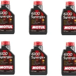 Motul 108646 Set Of 6 6100 Synergie+ 10W-40 Motor Oil 1-Liter Bottles