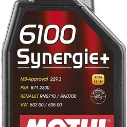 Motul 839411 6100 Synergie+ 10W-40 Gasoline And Diesel Engine Oil - 1 Liter Bottle