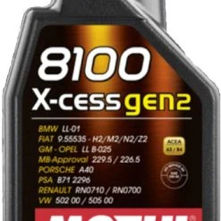 Motul 109774 8100 X-Cess Gen2 5W-40 Motor Oil 1-Liter Bottle