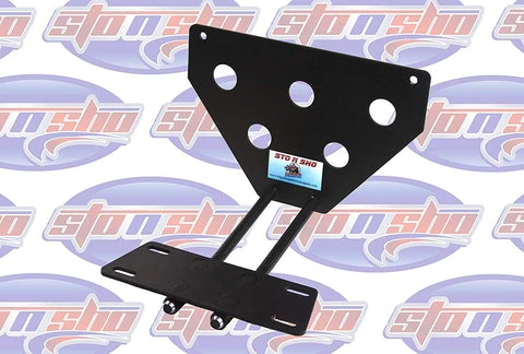 STO N SHO Sto-N-Sho 58 Quick Release Removable Front License Plate Bracket Black Aluminum 1 STO N SHO Sto-N-Sho 58 Quick Release Removable Front License Plate Bracket Black Aluminum