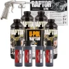 U-POL Raptor Tintable Black Metallic Bed Liner Kit W/ Spray Gun, 4 Liters Upol